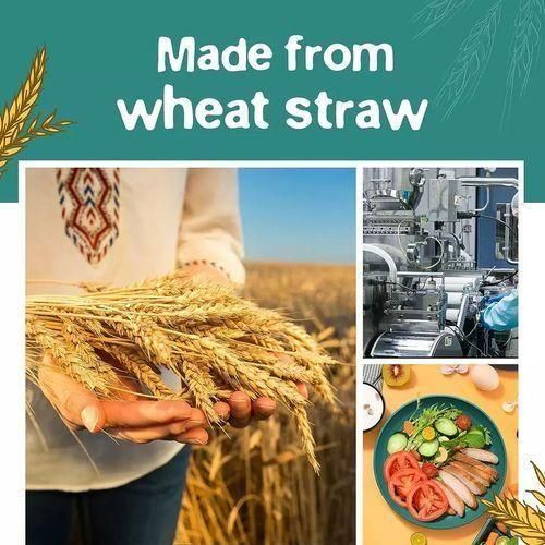 32-piece Kitchen Plastic Wheat Straw Cutlery Set