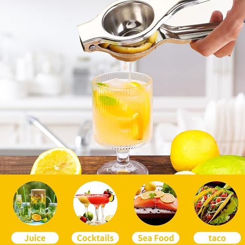 CYFAZA Heavy Duty Lemon Squeezer – Stainless Steel Hand Juicer Citrus Squeezer for Lime, Orange &amp; Lemon – Manual Citrus Juicer Kitchen Tool