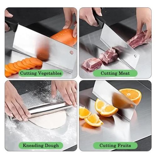 2 stainless steel cutting boards, high quality double sided cutting board