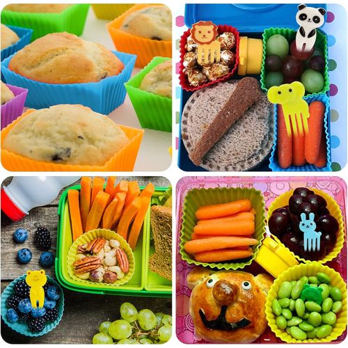 50pcs Cake Mold, Silicone Lunch Box Partition, Lunch Box Accessories