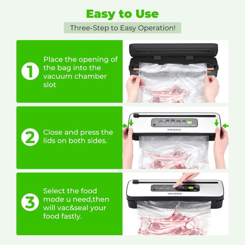Inkbird Vacuum Sealer Machine Compact Food Vacuum Packer For Food Preservation