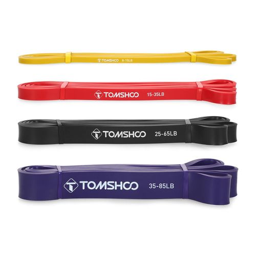 4Pcs Pull Up Assist Bands Set Resistance Loop Bands Powerlifting Workout Exercise Stretch Bands