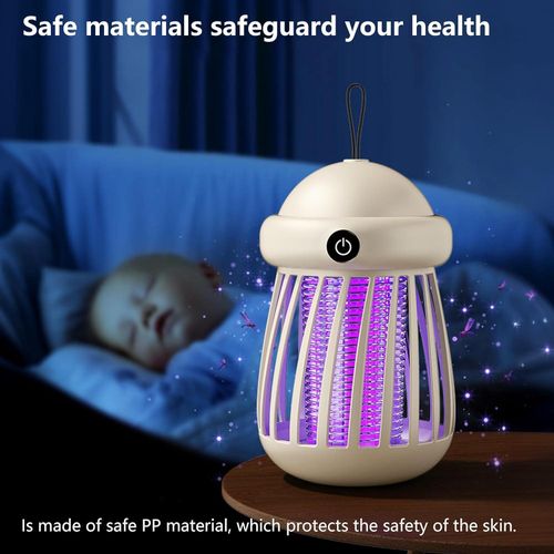 Bug Zapper, Electric Mosquito Zapper with Wall-mounted Hook and USB Rechargeable