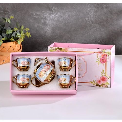 Elegant Ceramic Teapot Set Ceramic Teapot/Kettle + 4 Teacups