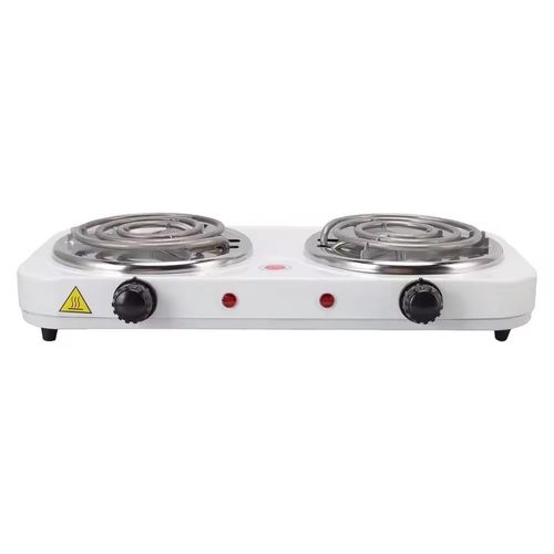 1500W Double Hot-plate Electric Frying Pan - Multifunctional Kitchen Utensil - White