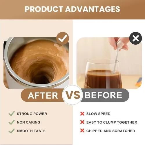 Electric Self-stirring Coffee Mug - Magnetic Stirring Cup, Rechargeable Automatic Mixing Cup with LCD Thermometer, for Milk &amp; Cocoa, Ideal for Office &amp; Kitchen &amp; Travel