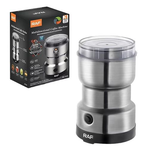 RAF Electric Kitchen Mini Grinder Mixer - Electric chopper small Grinders for Spices, Seeds, Herbs, and Coffee Beans, Spice Blender and Espresso Grinders, Dry Grinder Stainless Steel-300W
