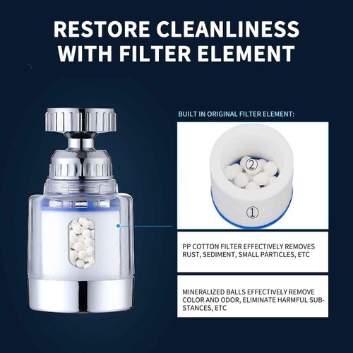 Kitchen faucet filter, chlorine heavy metal removal filter
