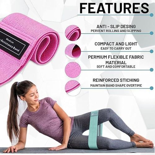 Buttocks training, yoga ring resistance band (3 sets, 3 resistances)