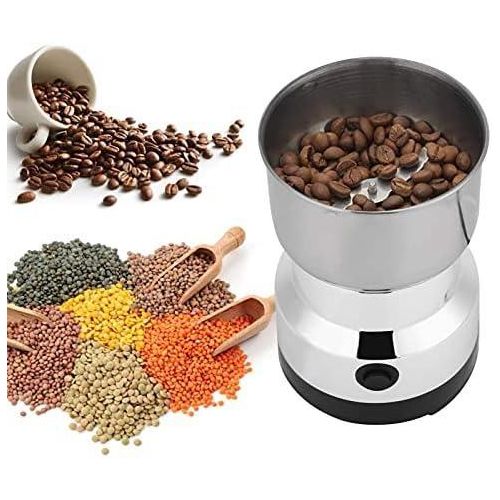 Multifunctinal Electric Coffee Grinder, Kitchen Grains Nuts Beans Spices Milling Machine Coffee Grinder with Dry Grains and Green Beans for Home