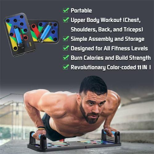 9in1 push up board, portable home professional fitness equipment, abdominal and push up stand, muscle exercise tools, sports equipment, remote fitness