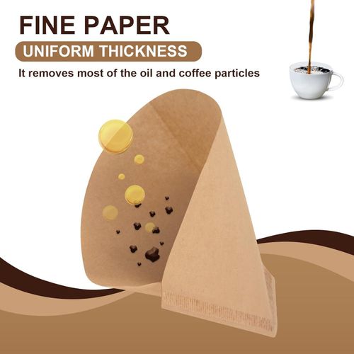 Disposable Coffee Paper Filters, 100 Pcs Cone Replacement Filter