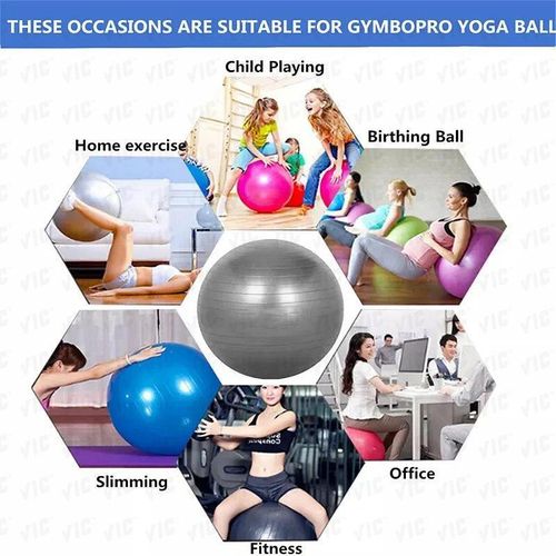 VIC 75cm Fitness Yoga SET Balance Ball Pregnant Women Rehabilitation Exercise Pilates