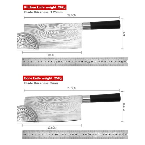Kitchen Knife 5-piece Set - Damascus Laser Pattern Stainless Steel Knife