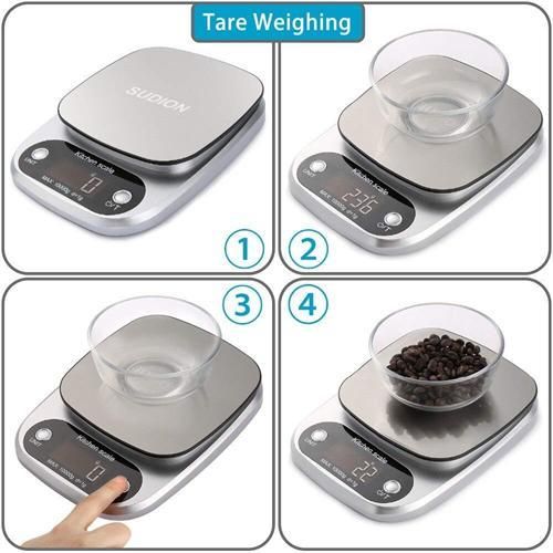 Multi-measuring kitchen scale, high-precision stainless steel LED digital scale - 10kg 1g