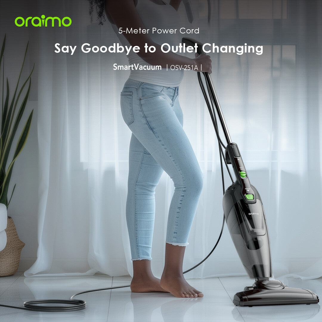 Oraimo Smart Vacuum Corded Vacuum Cleaner With 5m Cord 500w High Speed Powerful Suction