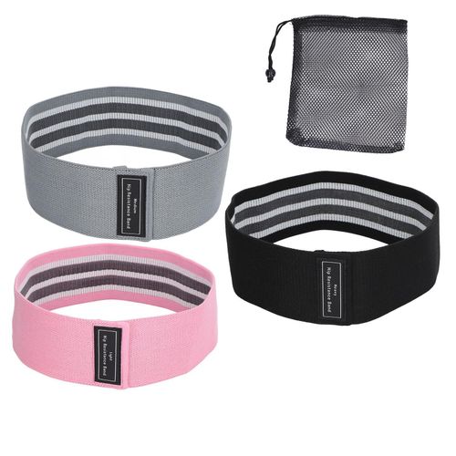 3PCS Resistance Bands Elastic High Pulling Force Exercise Workout Band for Legs Squat Hip Training