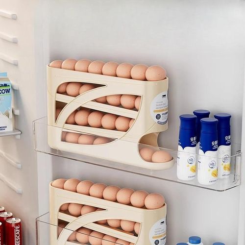 4-layer egg storage box, rolling egg storage rack, can hold up to 30 eggs