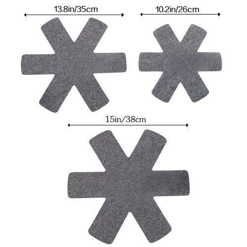 addigoes 【Clearance Sale】12-Piece Pot and Pan Protector Set - 3 Sizes of Stacking Dividers &amp; Separator Pads for Cookware Scratch Protection