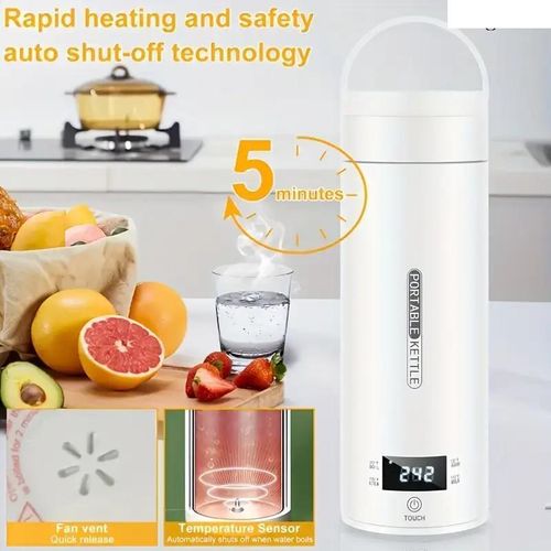 Portable Electric Kettle Stainless Steel 4 Temperature Control Quick Boil Ideal for Home Office Travel
