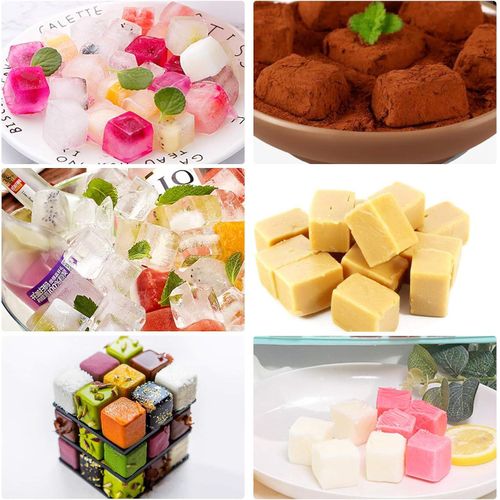 2 Pack 40-Cavity Square Caramel Candy Silicone Molds,Chocolate Forf Truffles, Keto Snacks, Whiskey Ice Cube Tray,Grid Fondant Mould,Hard Candy Pralines Gummy Jelly Mold
