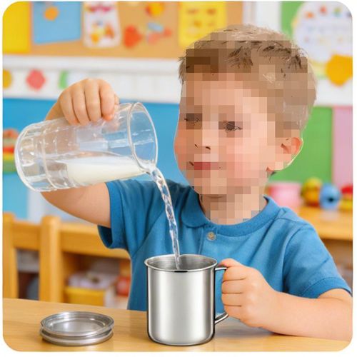 2 Pcs Set  Stainless Steel Kids Shatter-Resistant Water Cups