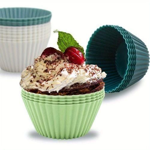 24 reusable silicone baking molds