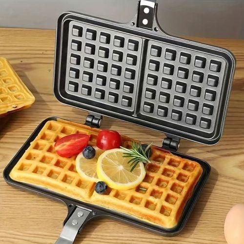 Non-stick Waffle Pan, Waffle Maker Breakfast Pan With Heat-proof Handle
