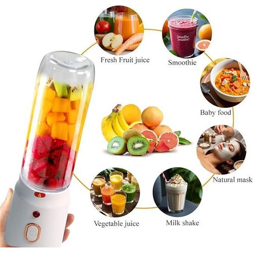 Portable Dual Cup USB Juicer - White