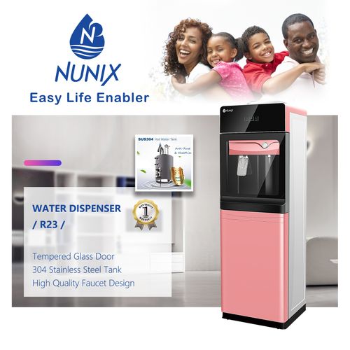 Nunix Free Standing Hot &amp; Normal Water Dispenser With Glass Door