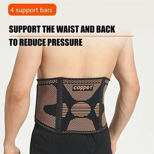 Copper ion sports waist support belt, adjustable elastic support waist belt