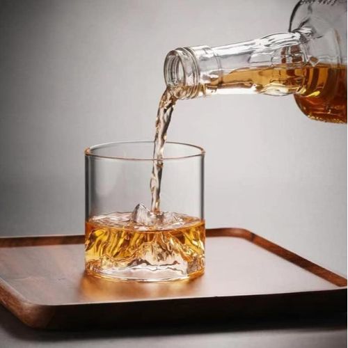 2PK-Whiskey Glasses Unique Exquisite Mount Cocktails Drinking Glass Set