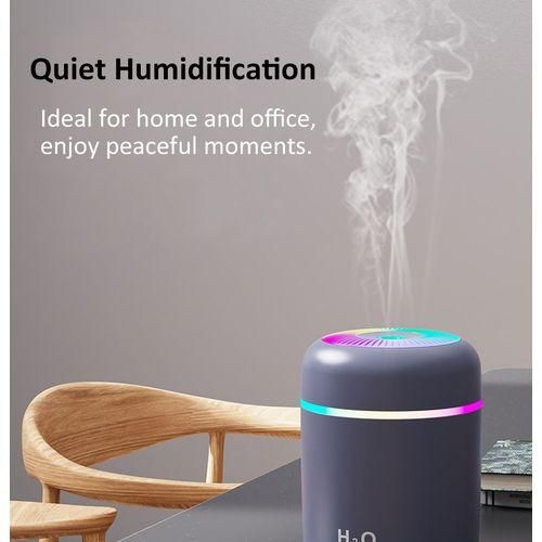 Mythco 300ml Portable Mini Humidifier, Colorful, Cool Mist, USB Charging - White, 2 SPRAY MODES