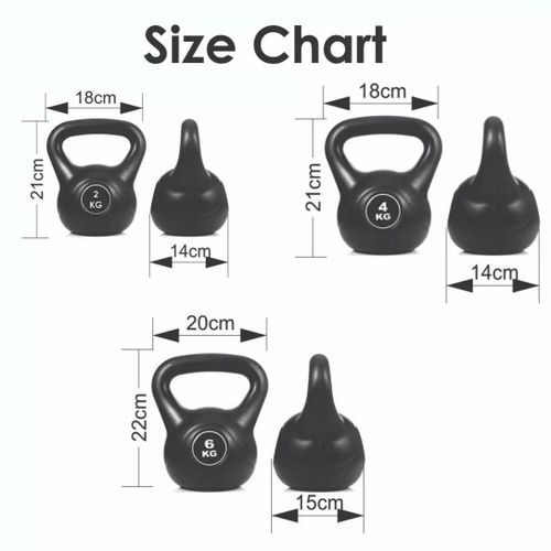 KettleBell Home Gym Exercise Workout Fitness 2kg 4kg 6kg Bodybuilding &amp; Strength Training