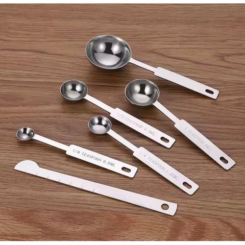 12pcs Measuring Cups and Spoons Set, Stainless Steel Measuring Tools with Clip Spoon, Accurate Kitchen Measuring Set for Baking and Cooking