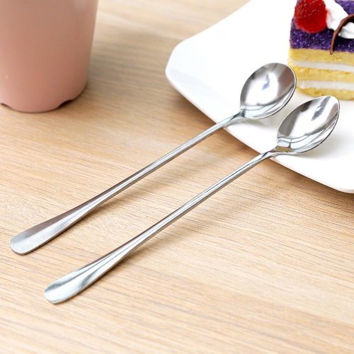 1Pc Stainless Steel Coffee Soup Tea Dinner Spoon Smooth Tableware with Long Handle