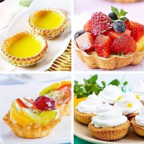 20pcs Egg Tart Molds, Multi-Function Cake Molds, Cupcake Molds, Baking Tools
