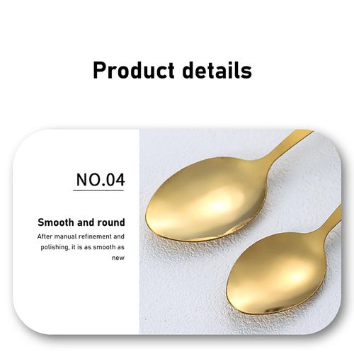 24-piece Stainless Steel Knife, Fork And Spoon Cutlery Set (gold)