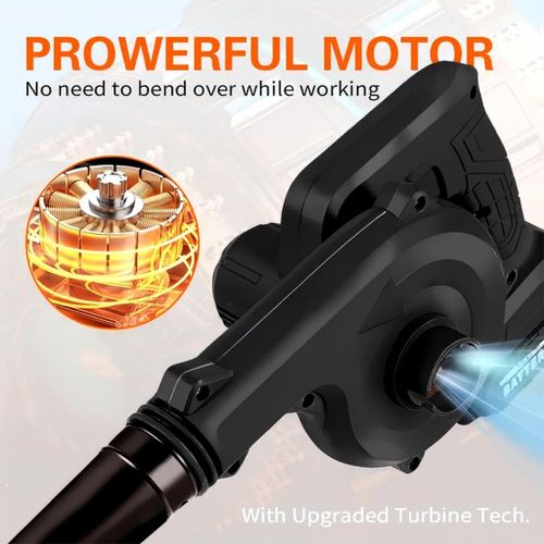 Mythco Cordless 2-in-1 Leaf Blower &amp; Vacuum Cleaner with Strong Suction, Air Duster &amp; Inflator/Deflator – Lightweight, Rechargeable for Home, Car &amp; Outdoor Use