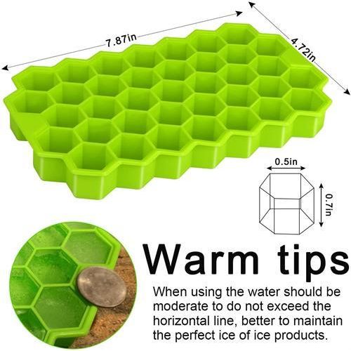 Silicone Honeycomb Ice Tray Ice Tray With Lid 37 Compartment