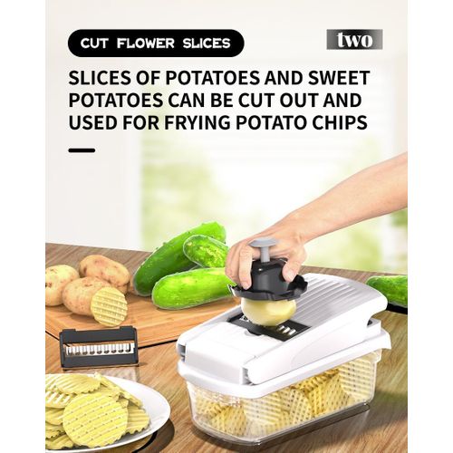 15 in 1 multifunctional vegetable cutter, kitchen vegetable chopper, potato slicer