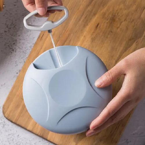 CYFAZA 900ml Manual Food Processor Vegetable Chopper Meat Grinder, Portable Hand Pull String Garlic Mincer Onion Cutter for Veggies, Ginger, Fruits, Nuts, Herbs, Blue