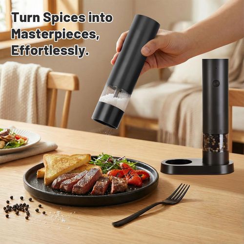 Inkbird Electric Salt &amp; Pepper Grinder Set Adjustable Coarseness Spice Mill