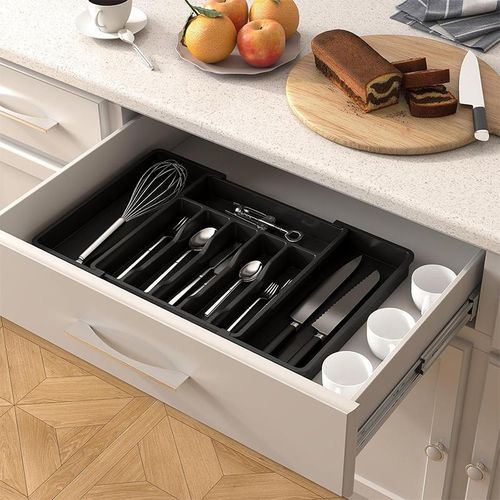 Silverware Drawer Organizer, Expandable Utensil Tray for Kitchen, BPA Free