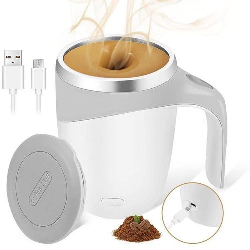 Automatic Magnetic Stirring Coffee Cup, 380ml Auto Self Stirring Coffee Mug Stainless Steel Cup Electric Smart Mug, Rotating Office Travel Mixing Cup For Hot Chocolate Cocoa Milk Latte Tea, MULTICOLOR