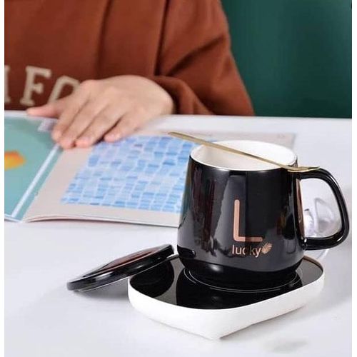 Electric Coffee Cup Mug / Warmer Heater Pad/Heated Coaster,55 Degree Constant Temperature Ceramic Cup