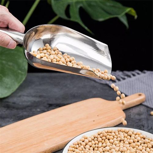 Stainless Steel Ice Scoop Metal Food Scoop Small Size Popcorn Coffee Beans Tools