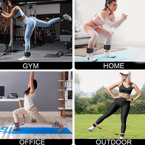 5pcs Fitness Elastic Bands, Ankle Straps, Resistance Bands for Legs/Hip