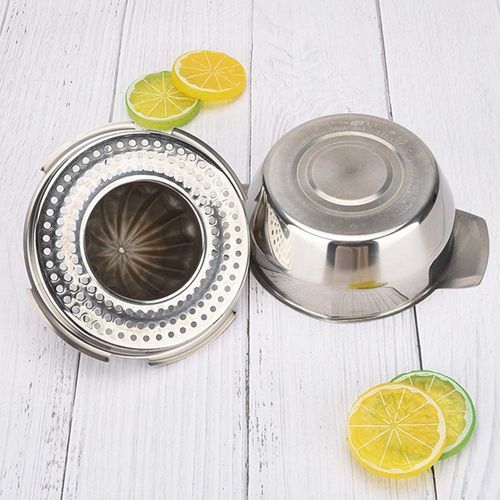 Stainless Steel Manual Citrus Juicer - Small Household Fruit Press for Lemon, Pomegranate, Orange &amp; Juice Extraction