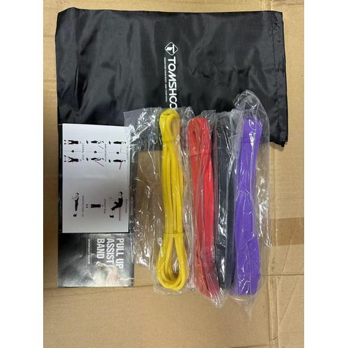 4Pcs Pull Up Assist Bands Set Resistance Loop Bands Powerlifting Workout Exercise Stretch Bands